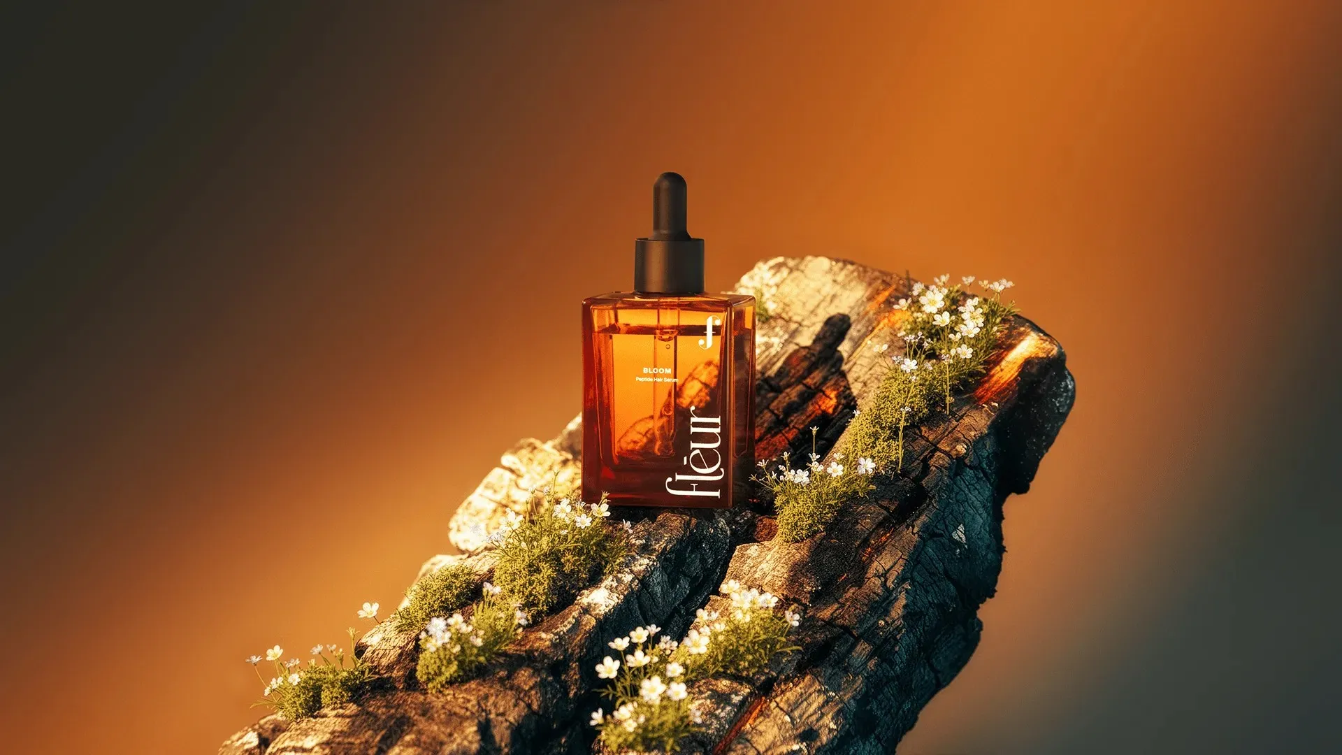 Studio product render of a cosmetics bottle produced with KeyShot
