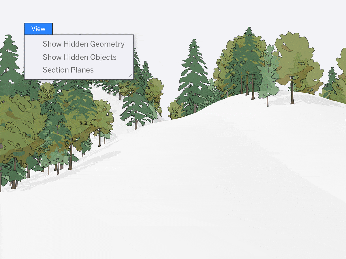 SketchUp2020 Hidden Objects