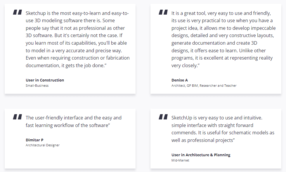 SketchUp Testimonials