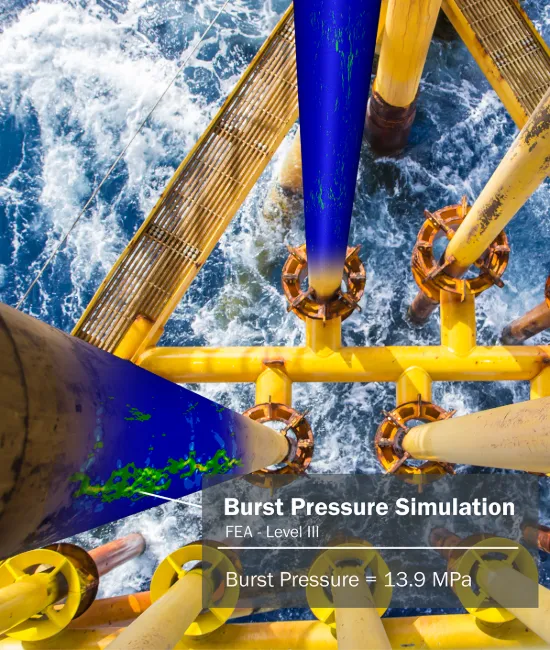 offshore platform burst pressure simulation